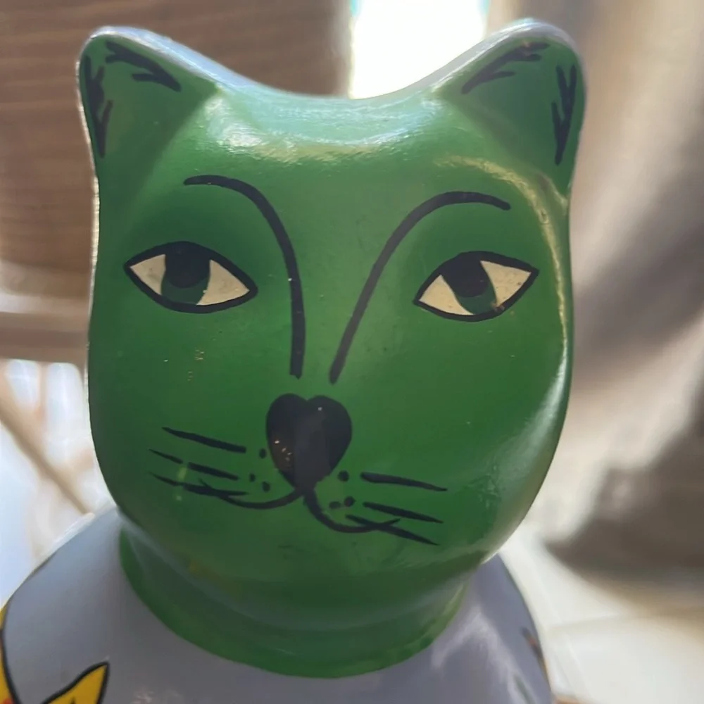 Mexican pottery Tolavara Kitty cat piggy bank - Picture 13 of 13